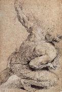 Peter Paul Rubens Pencil sketch of man-s back oil painting artist